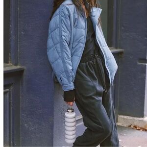 Free People Pippa Packable Puffer Jacket In Skyline